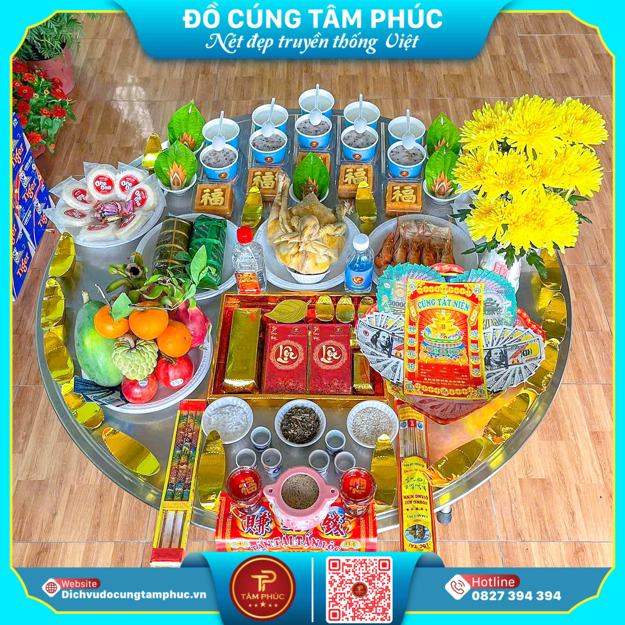 Mâm Cúng Tất Niên Trọn Gói, Đồ Cúng Tâm Phúc Cần Thơ